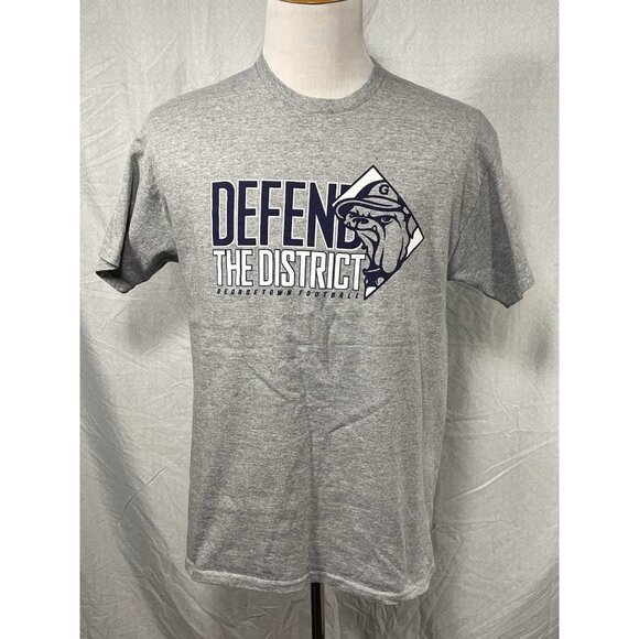 Athletic Union Other - Georgetown Hoyas Defend The District T Shirt Large Gray Football Tee